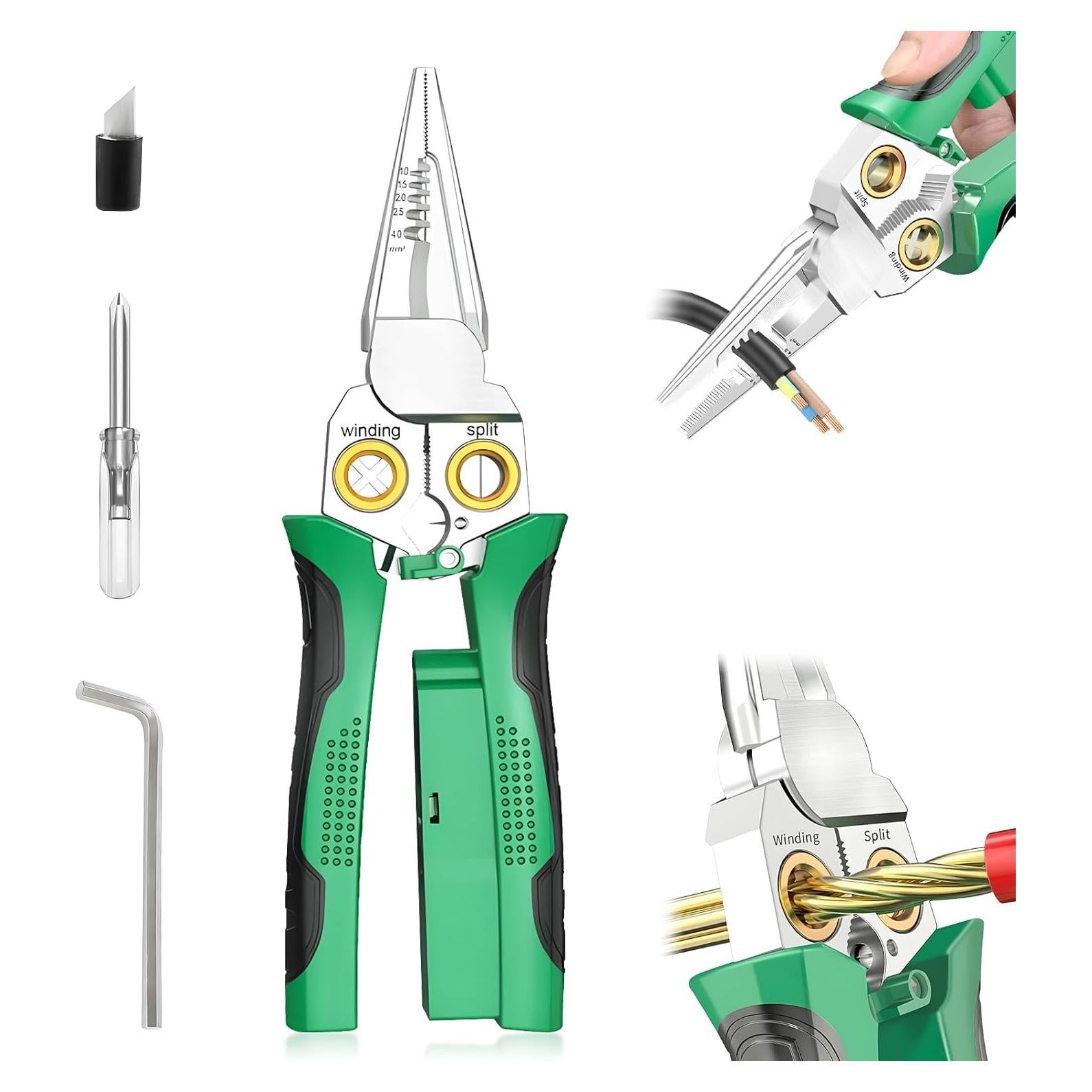 Destripador de Cables 8 en 1 LONNIY con Probador de Voltaje