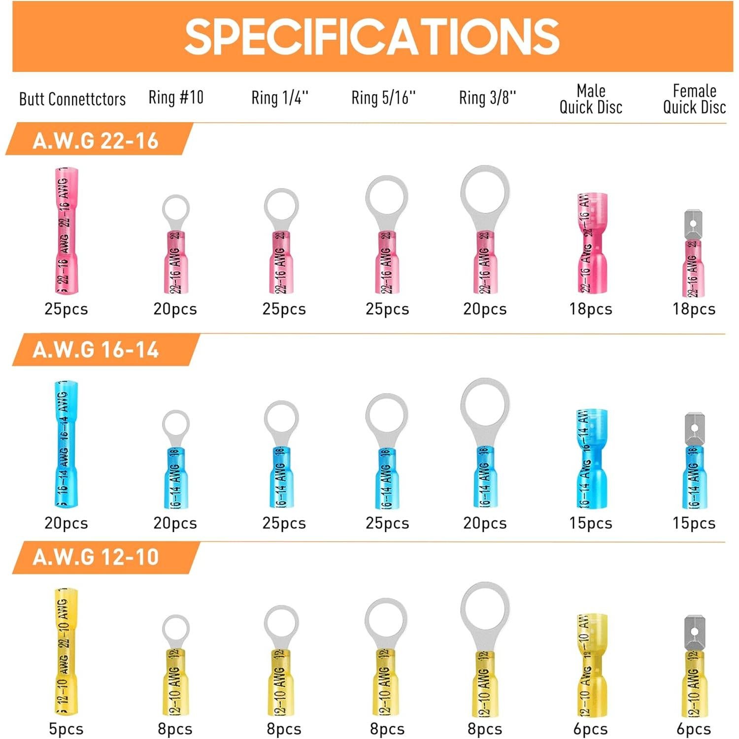 Kit de Herramientas de Crimpado Kuject 340 PCS Conectores