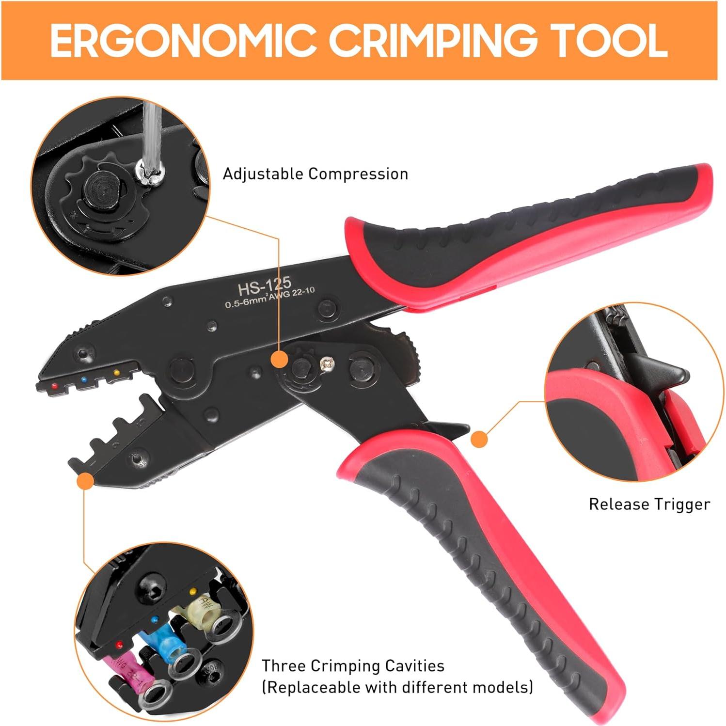 Kit de Herramientas de Crimpado Kuject 340 PCS Conectores