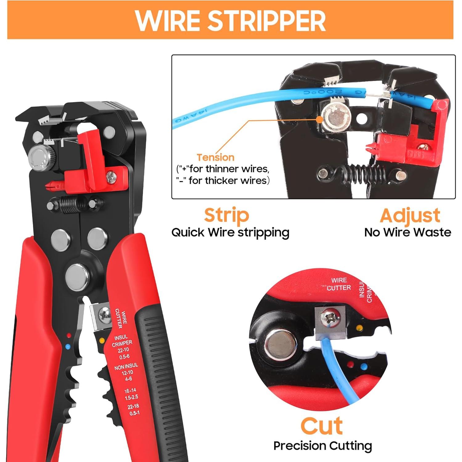 Kit de Herramientas de Crimpado Kuject 340 PCS Conectores