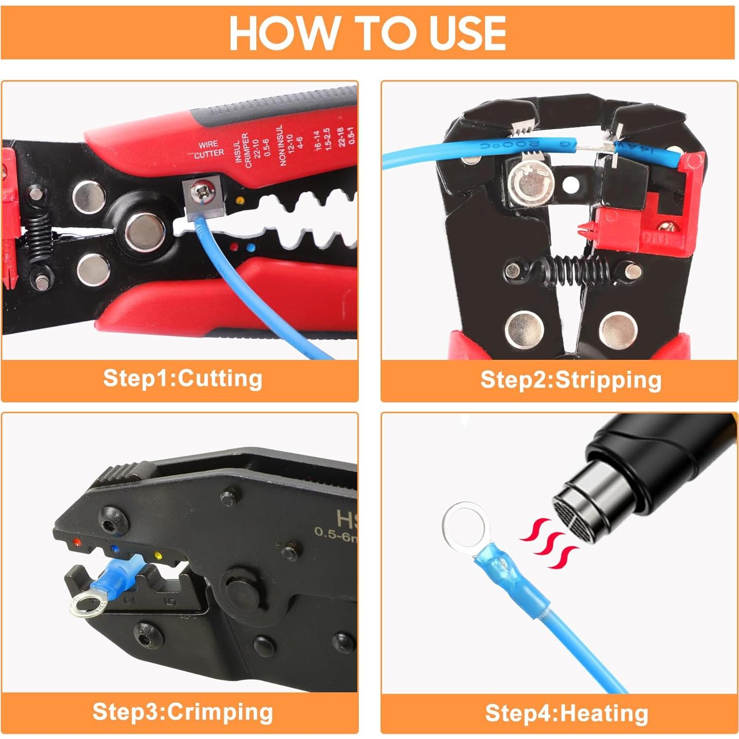 Kit de Herramientas de Crimpado Kuject 340 PCS Conectores