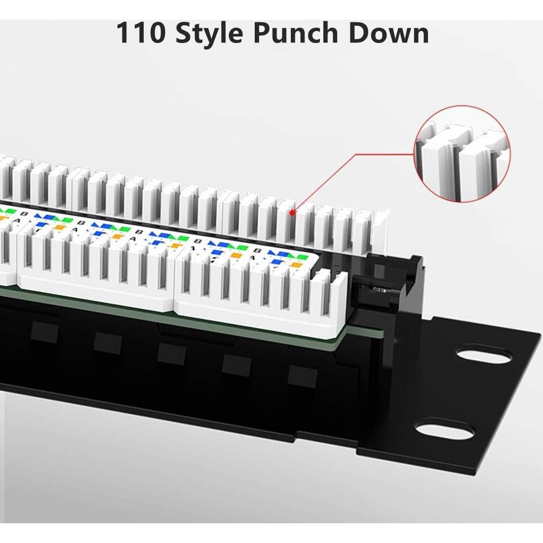 Panel de Parche Yankok 12 Puertos Cat5e UTP 10in Rack