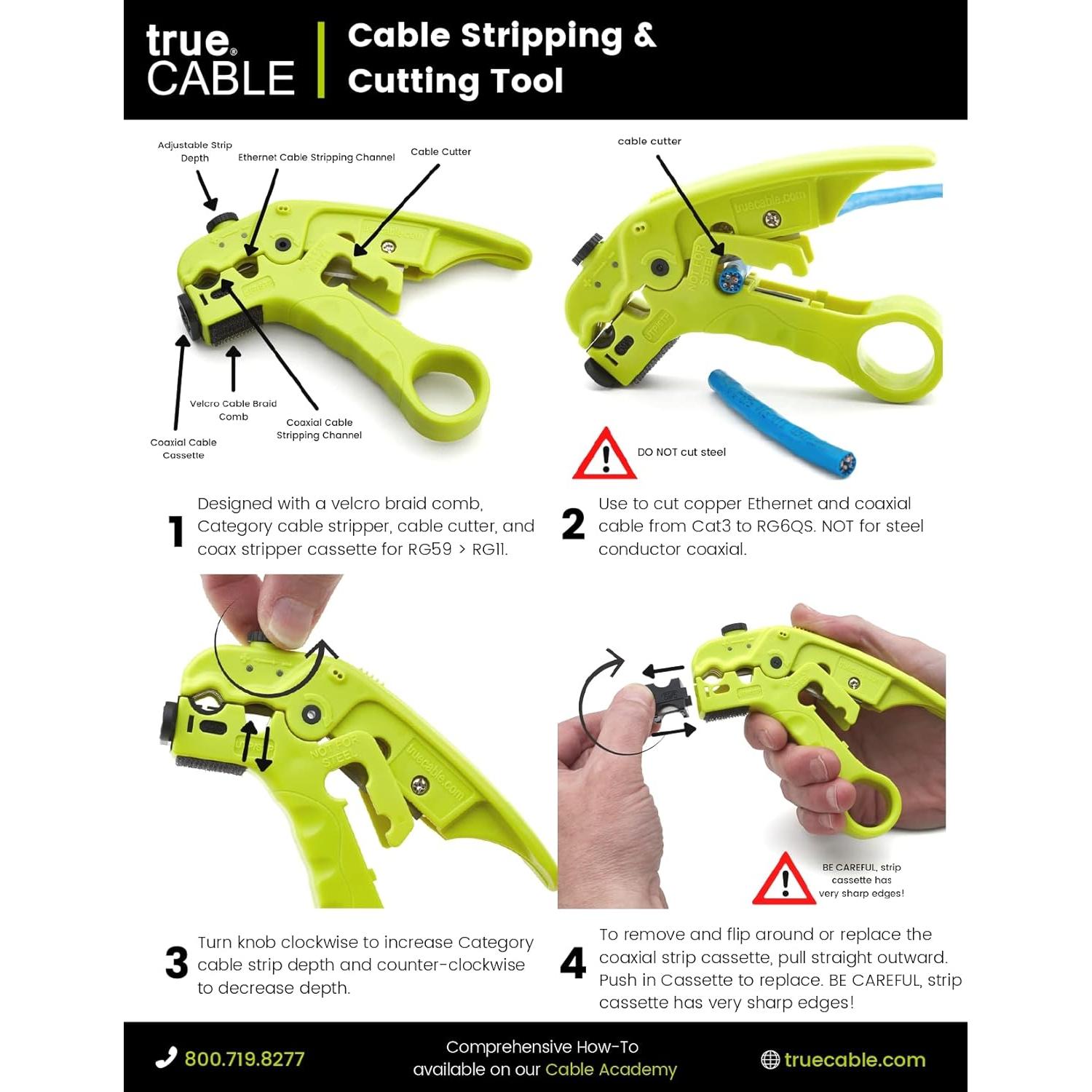 Herramienta Desforradora y Cortadora TRUE CABLE MULTISTRIP