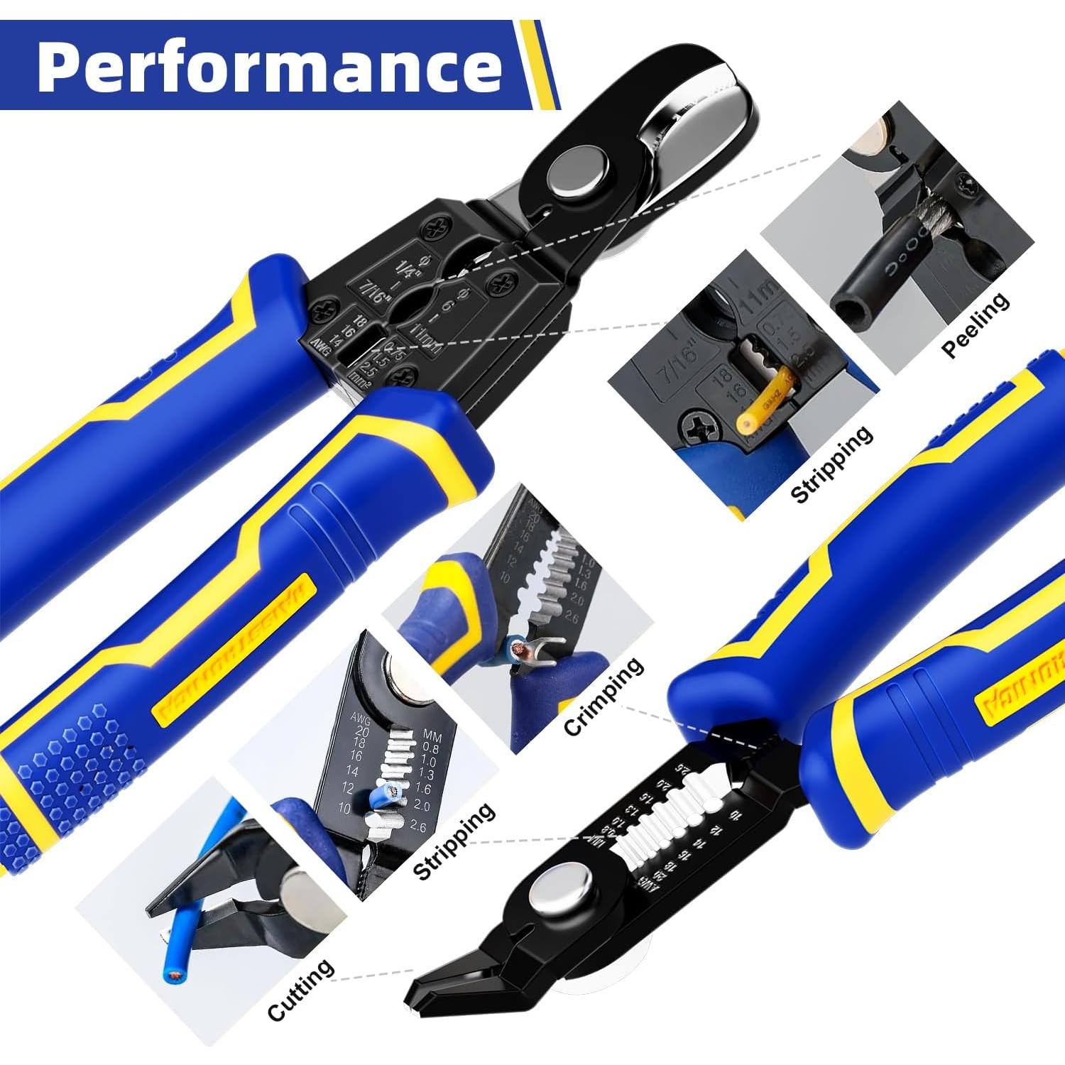 Juego de Herramientas Desforradoras de Cables haisstronica HS-1955, 0.5-6 mm²