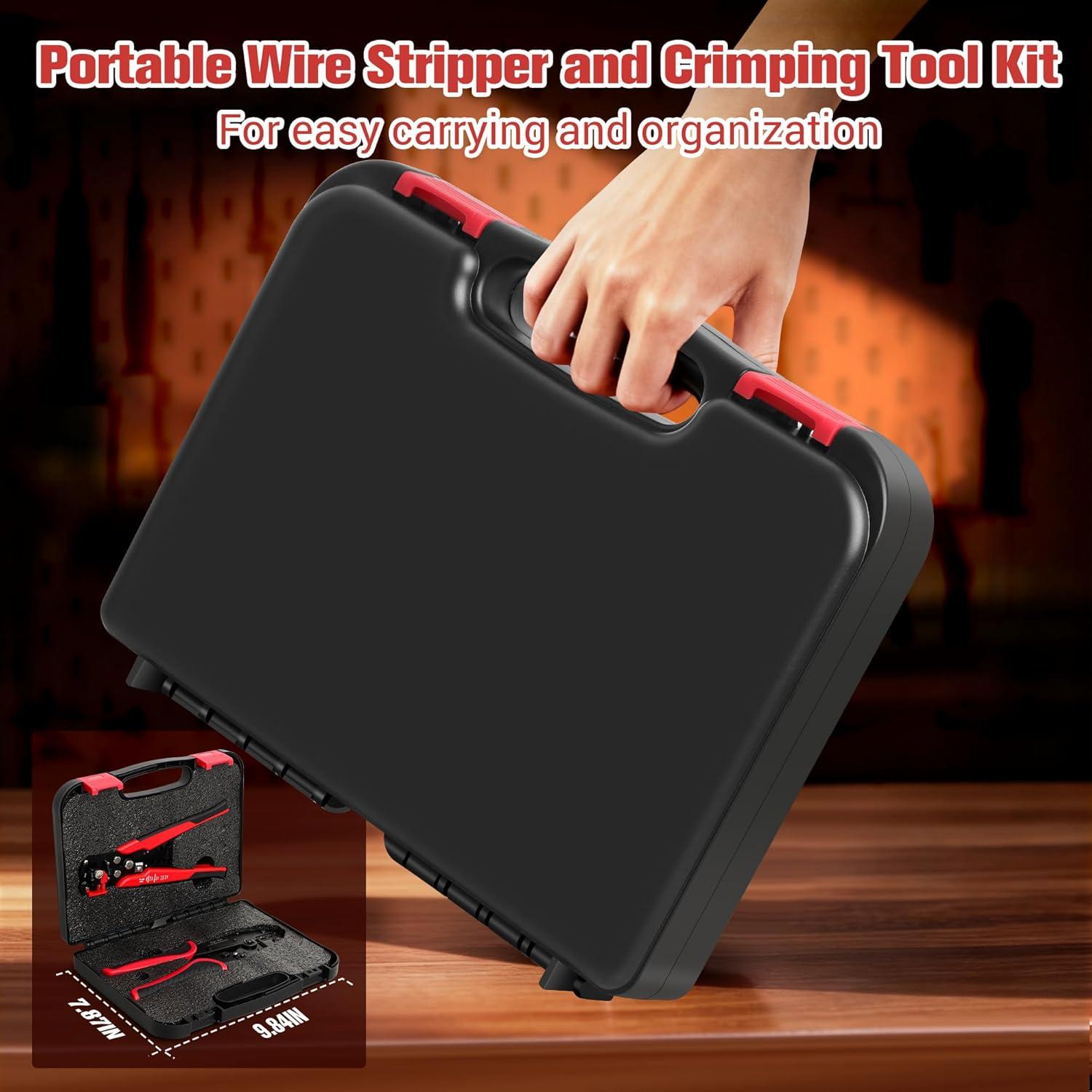 Kit de Pelacables y Crimpadora Kuject 3 en 1 para 10-24 AWG