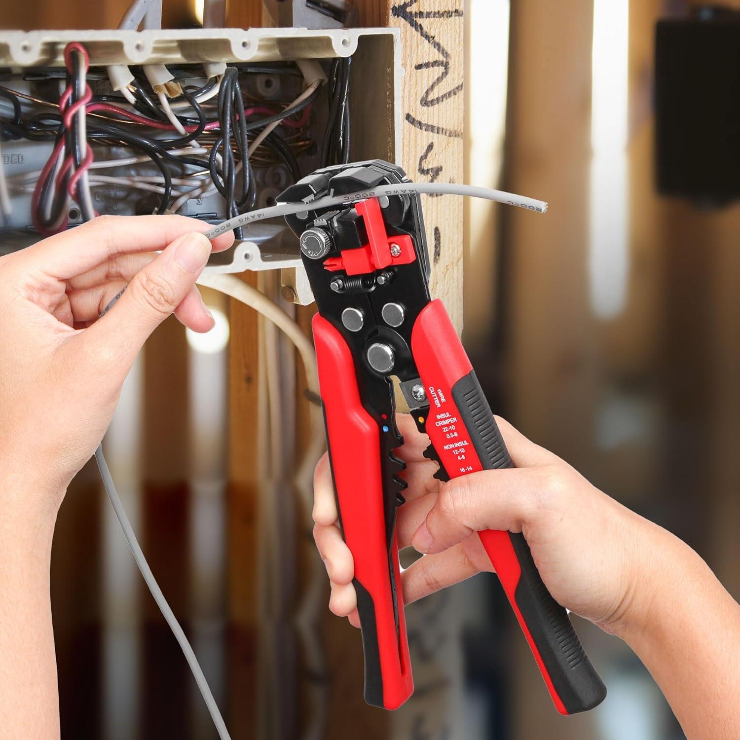 Kit de Pelacables y Crimpadora Kuject 3 en 1 para 10-24 AWG