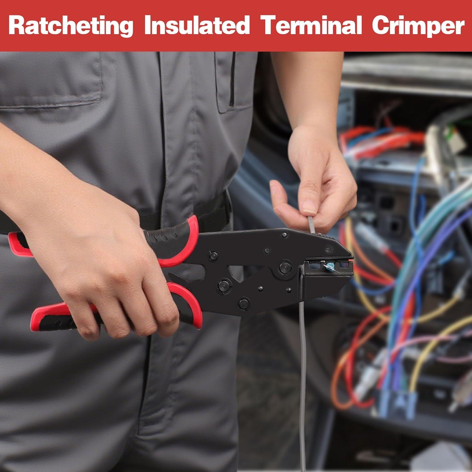 Kit de Pelacables y Crimpadora Kuject 3 en 1 para 10-24 AWG