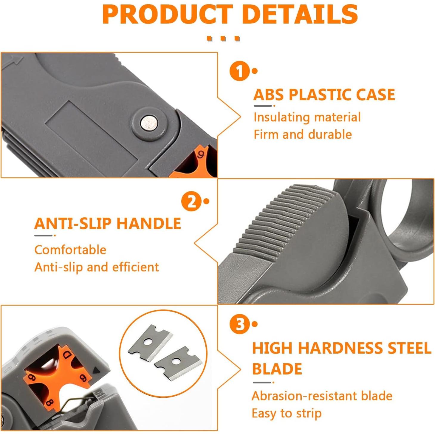 Herramienta Desforradora de Cable Coaxial HUAREW - Paquete de 2