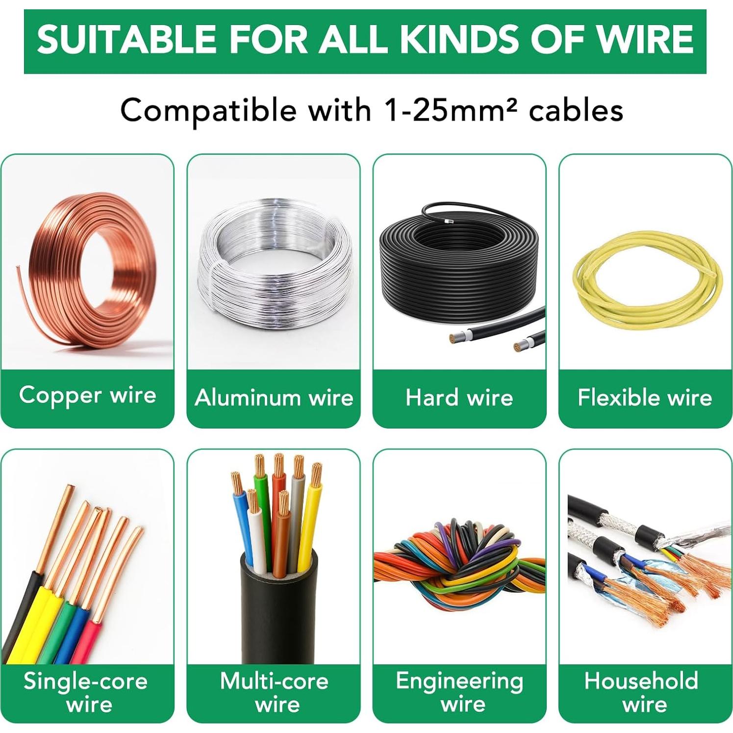 Destripador de Cables 8-en-1 DEKIEVALE Profesional Verde