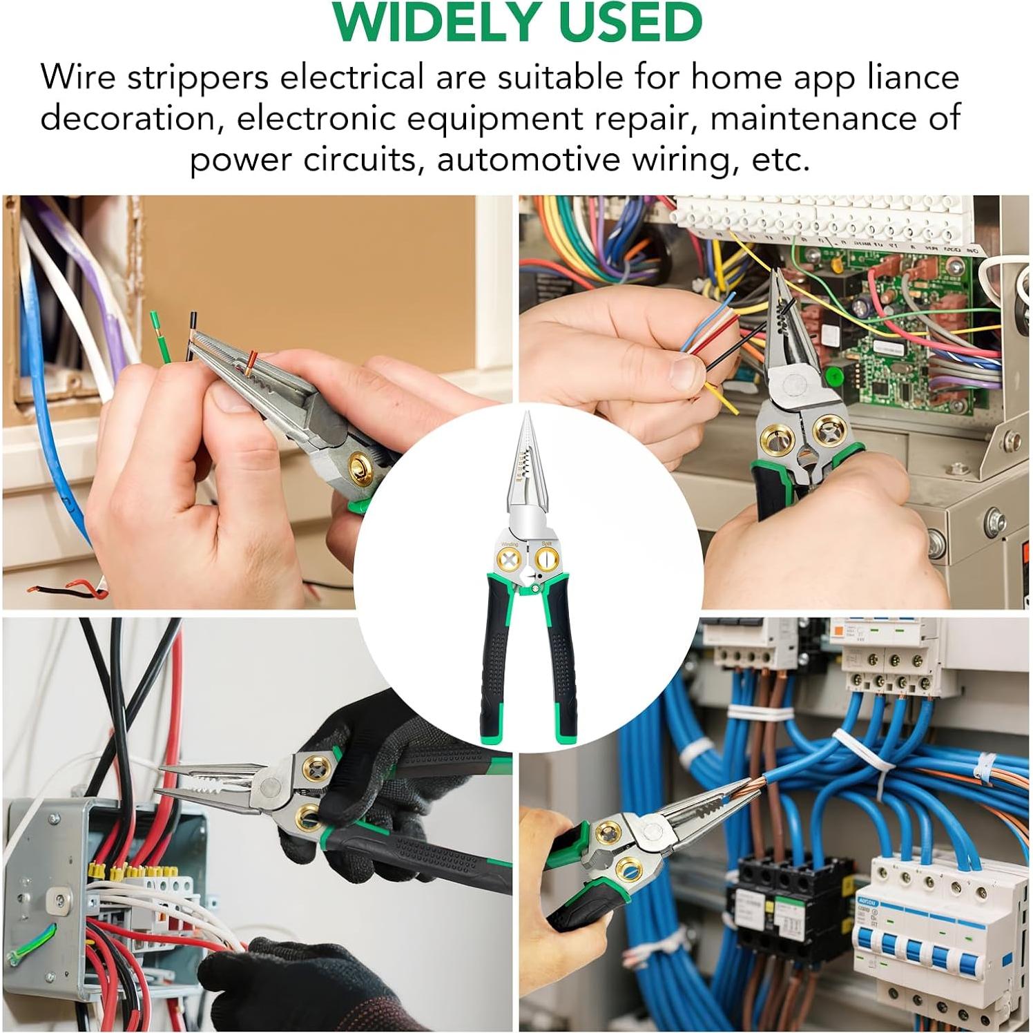 Destripador de Cables 8-en-1 DEKIEVALE Profesional Verde