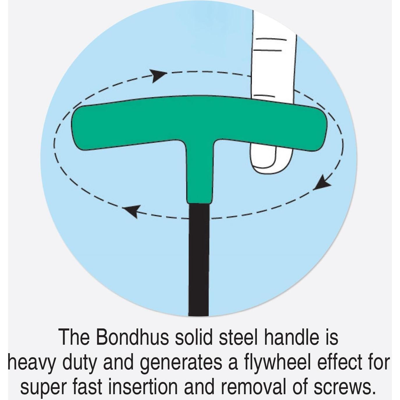 Juego de 8 Controladores de Bola en T Bondhus 13189 2-10mm