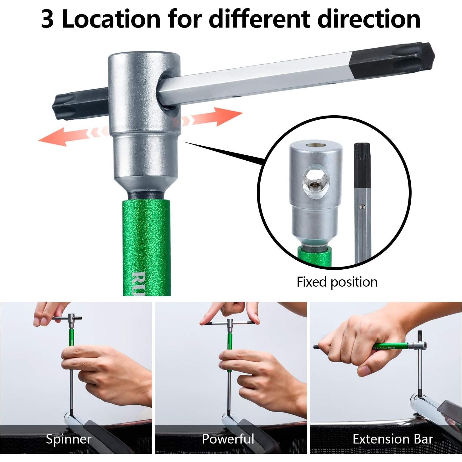 Juego de Llaves Allen Hexagonales RUJOI 6PCS con Mango T y L