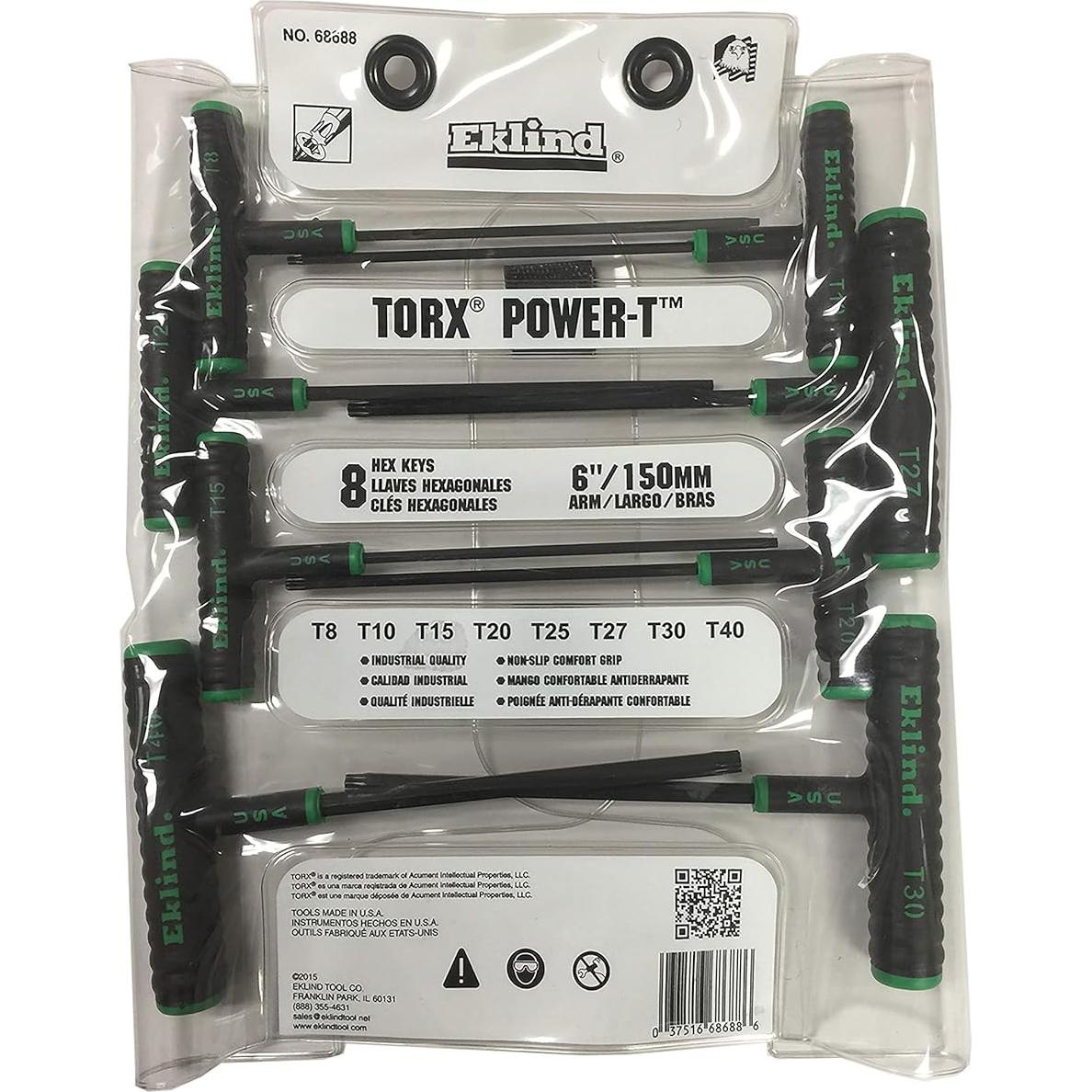 Juego de Llaves TORX en T Eklind 68688, 8 Piezas T8-T40