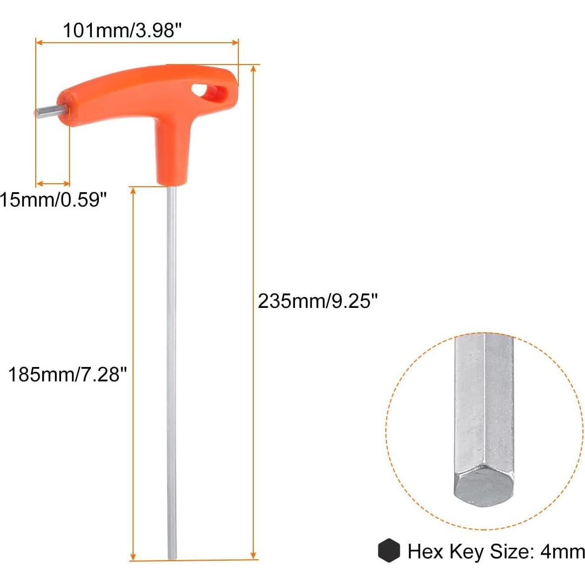 Llave Hexagonal T-HANDLE HARFINGTON 4mm Brazo Largo