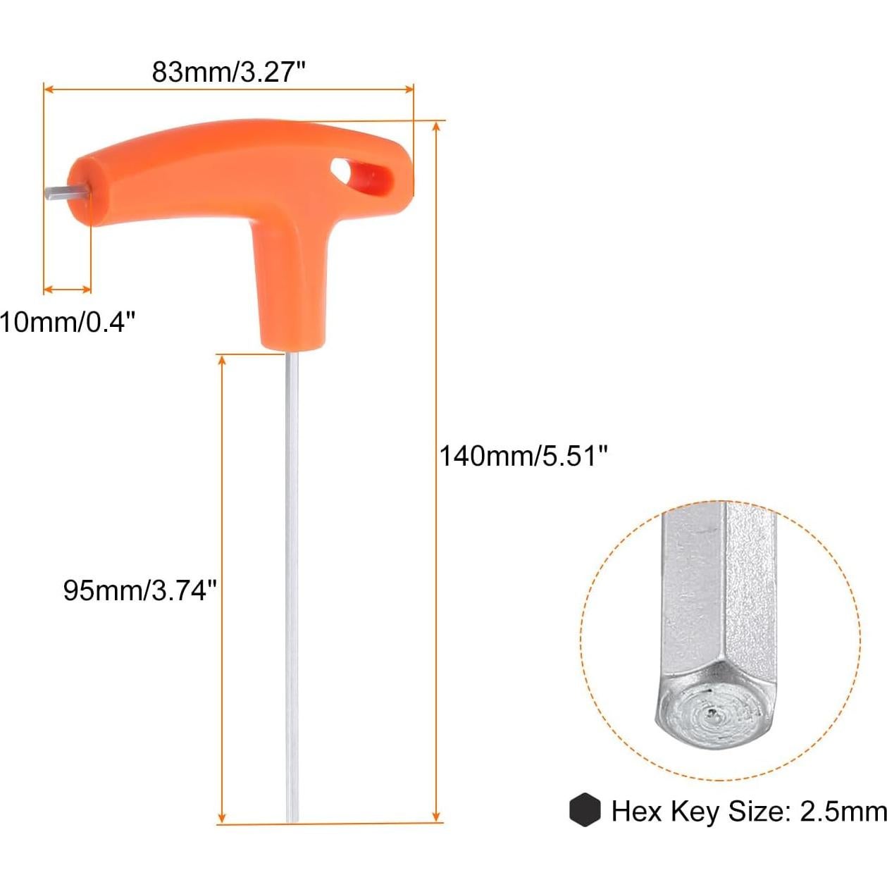 Llave Hexagonal T-Handle 2.5mm HARFINGTON - 2 Piezas