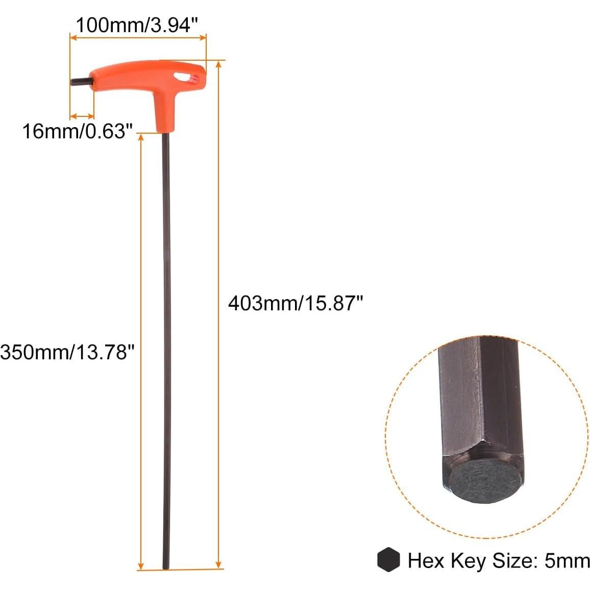 Llave Hexagonal T-HANDLE HARFINGTON 5mm Brazo Largo 350mm