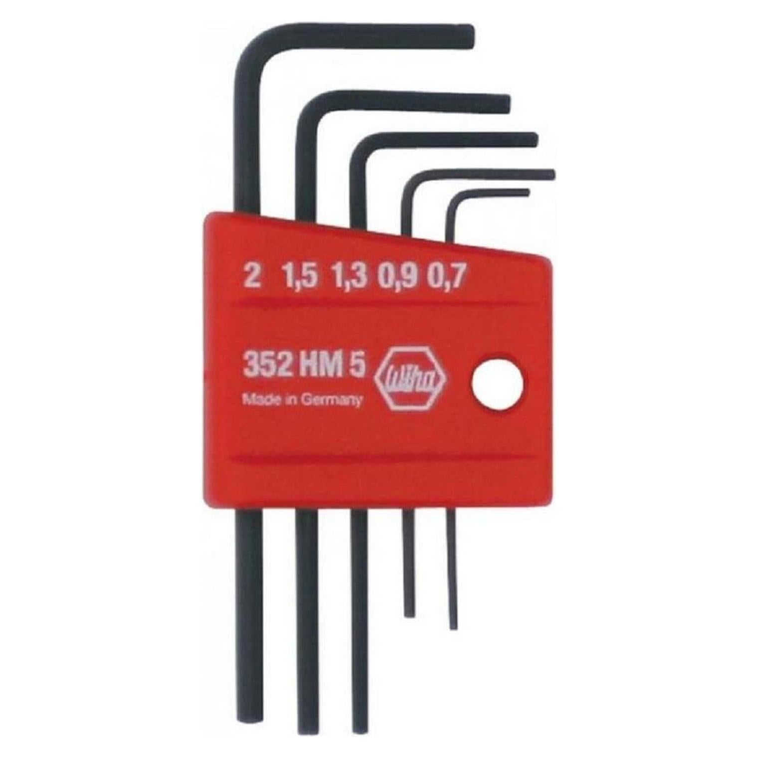 Juego de Llaves Hexagonales Cortas Wiha 35392 - 5 Piezas Métricas