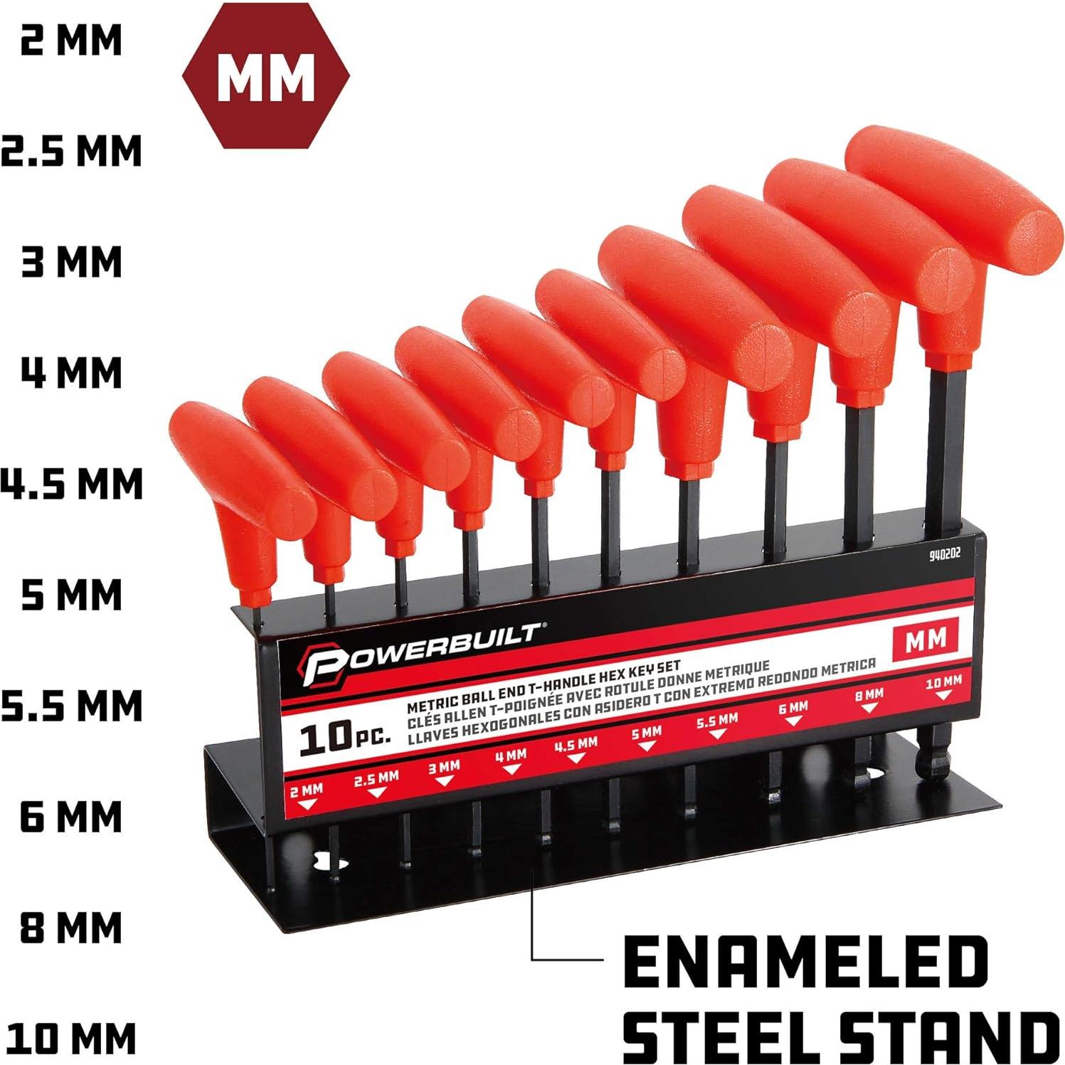 Juego de Llaves Allen T 10 Piezas Powerbuilt 2mm a 10mm