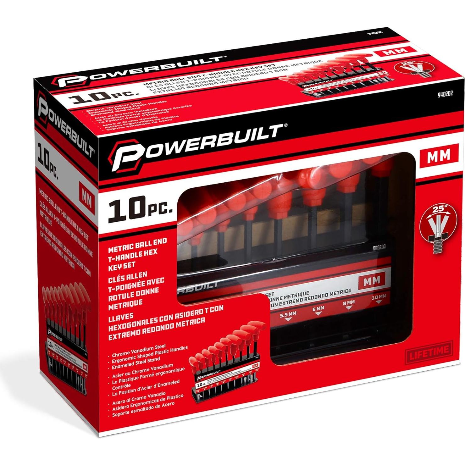 Juego de Llaves Allen T 10 Piezas Powerbuilt 2mm a 10mm