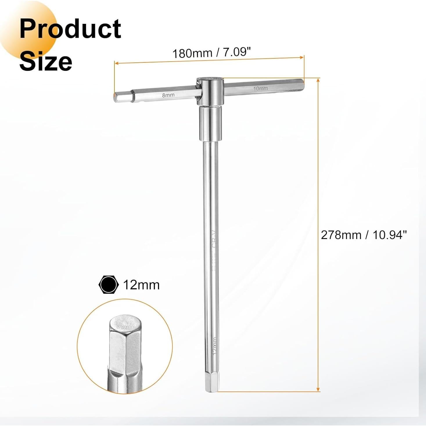 Llave Hexagonal Deslizante T-HANDLE HARFINGTON 8-12mm CR-V