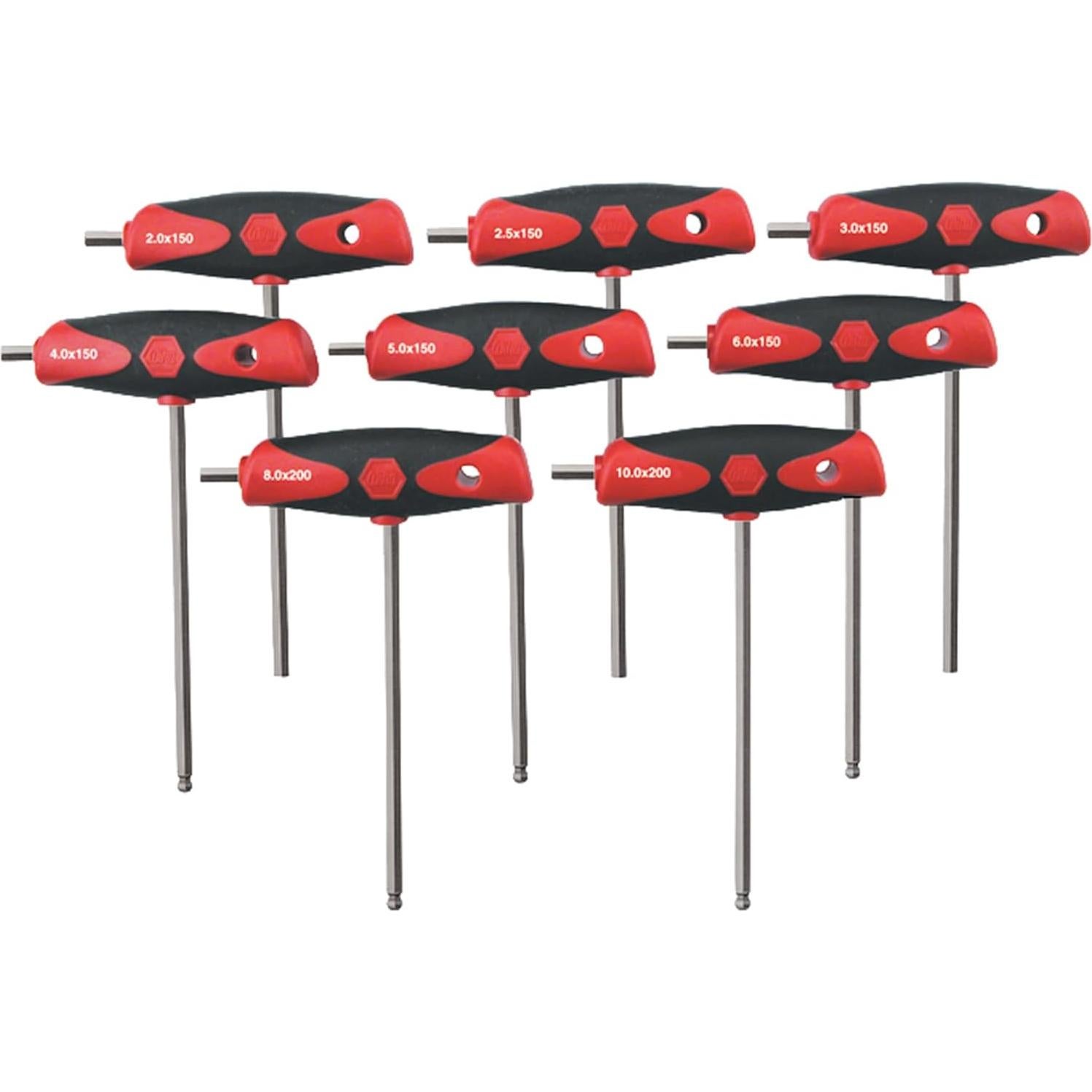 Juego de 8 Piezas de Mango T Wiha 54079 Métrico con Bandeja