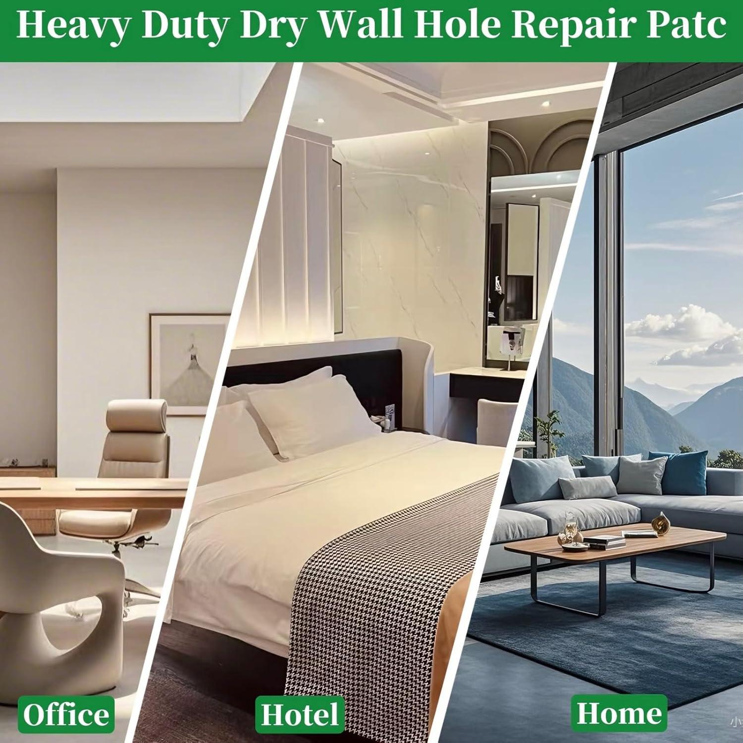 Kit de Reparación de Paneles de Yeso Rocoto 14 Parches 10x10 cm