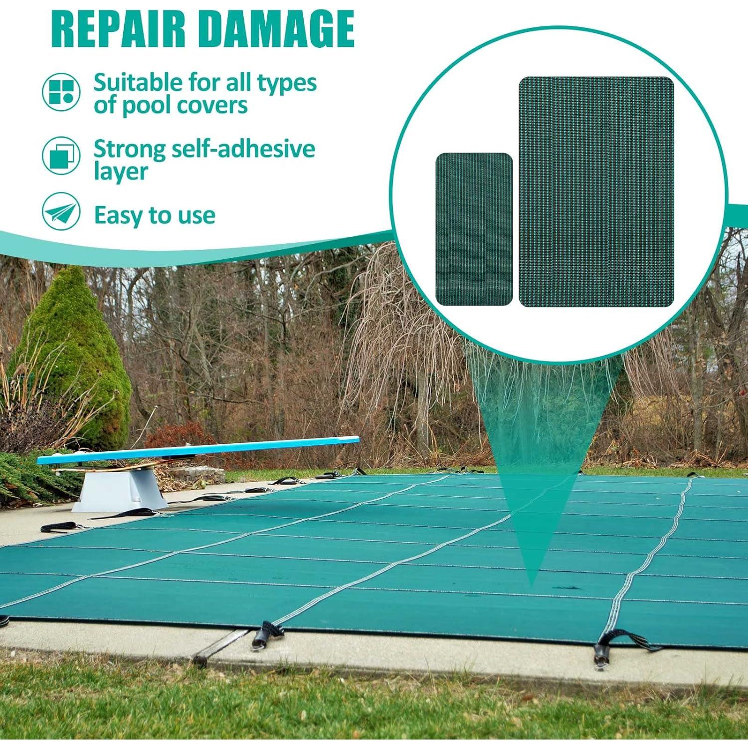 Kit de Parche de Seguridad para Piscina Amylove 12 Piezas Verde