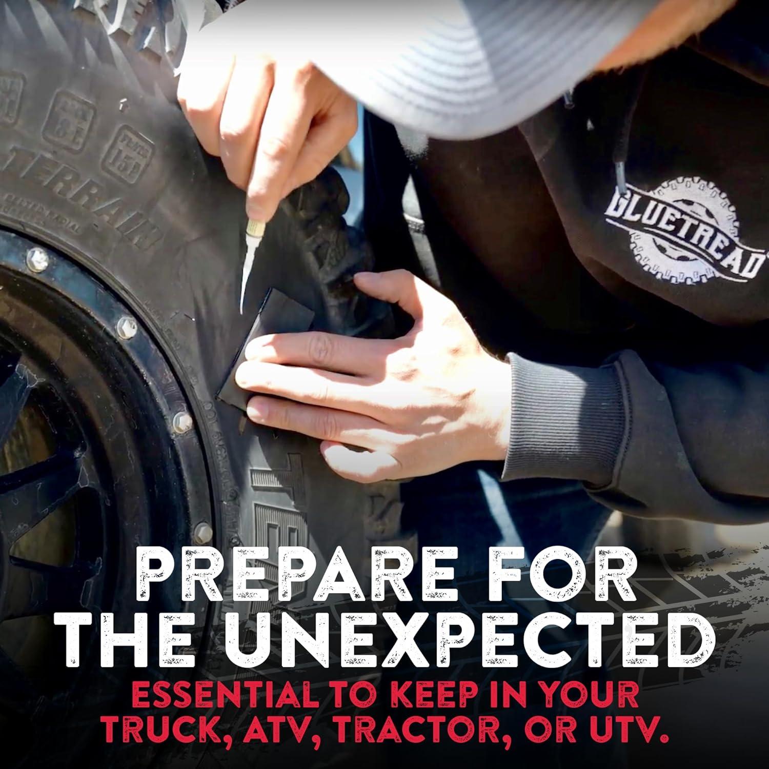 Kit de Parcheo Externo GlueTread para Neumáticos ATV - Repara 4 Neumáticos