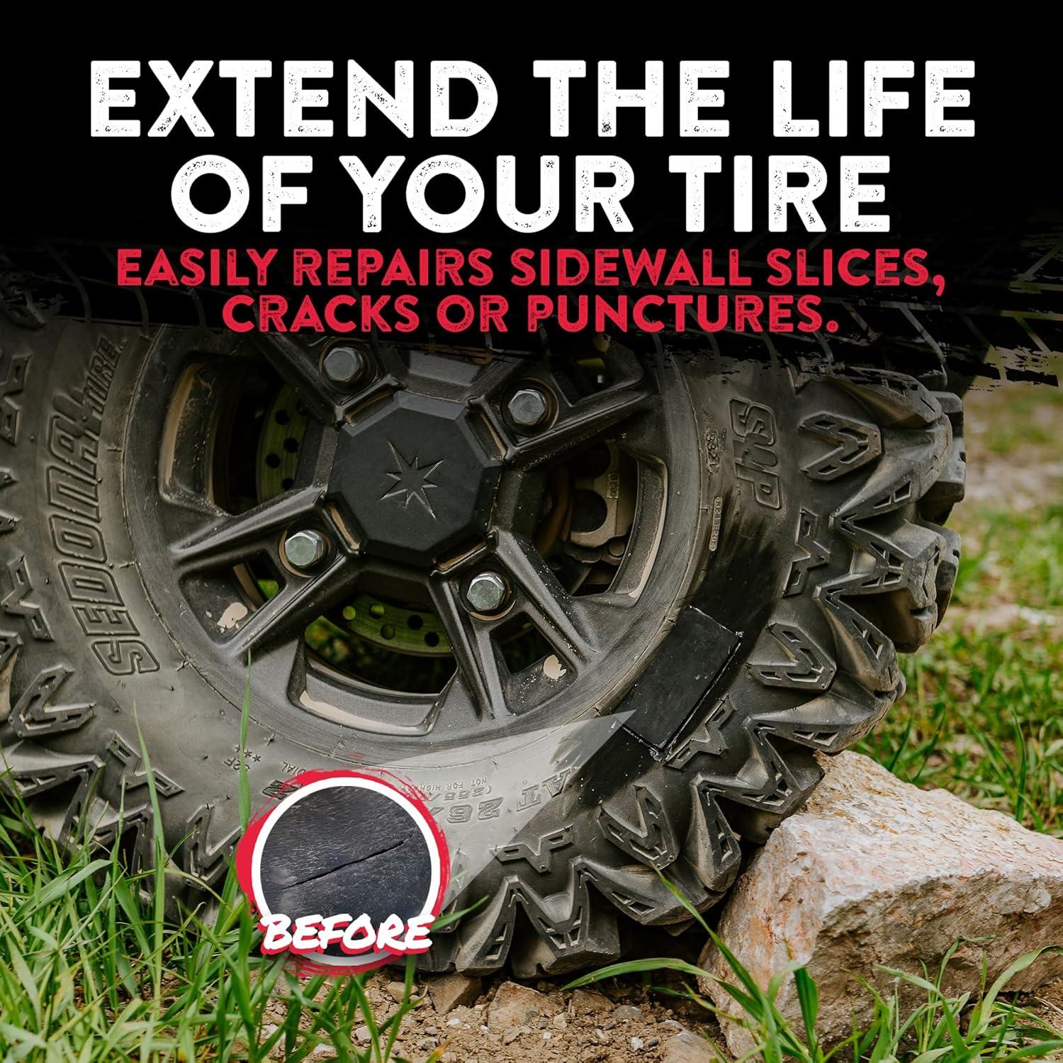 Kit de Parcheo Externo GlueTread para Neumáticos ATV - Repara 4 Neumáticos