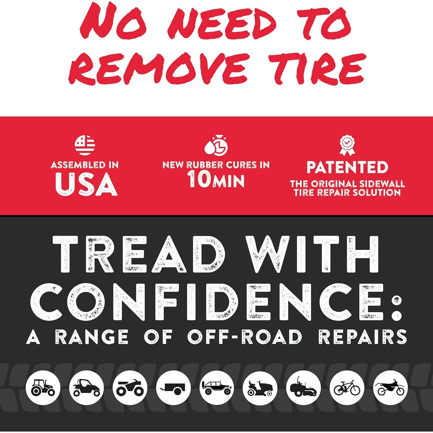 Kit de Reparación de Neumáticos Lateral 4x4 GlueTread - 4 Parches