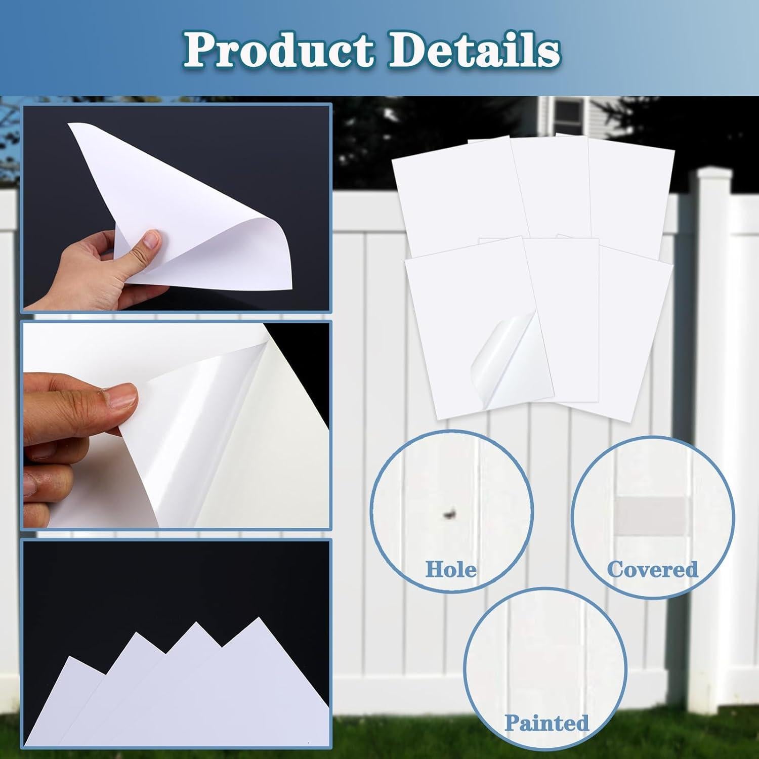 Kit de Parche de Reparación de Vinilo Autoadhesivo - 6 Piezas