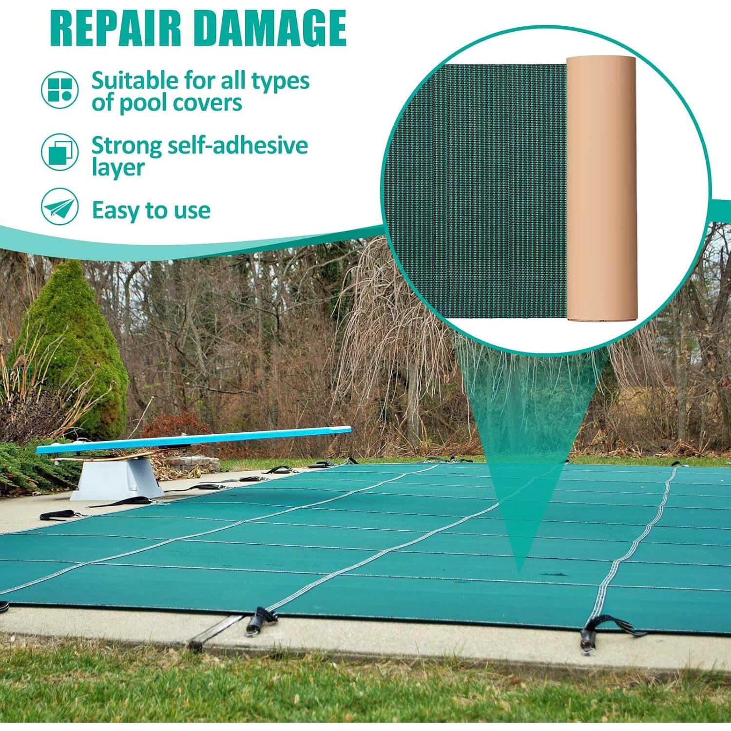 Kit de Parche para Cubierta de Piscina Pushglossy 2 Rollos 99x20cm