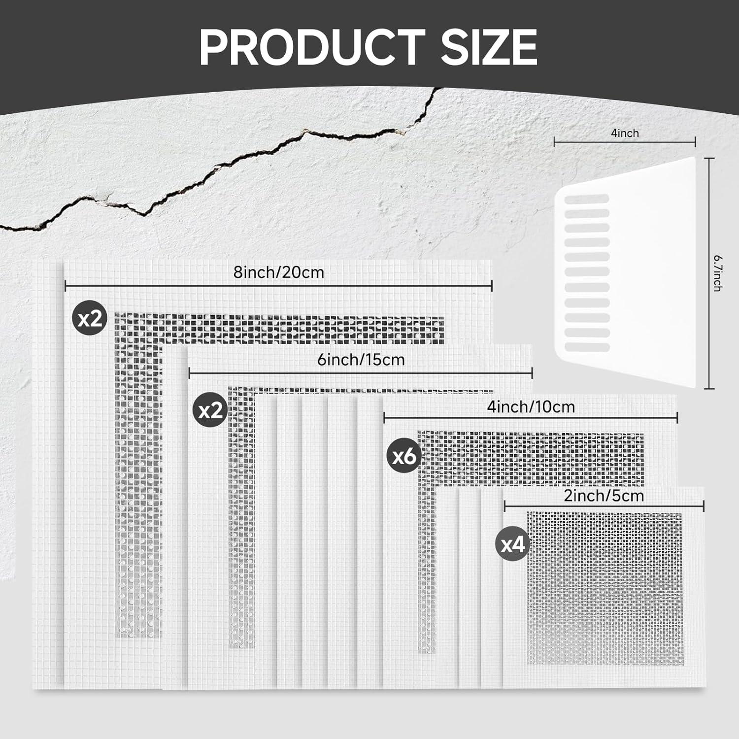 Kit de Parcheo de Pared Moller 19 Piezas Aluminio 2-8"