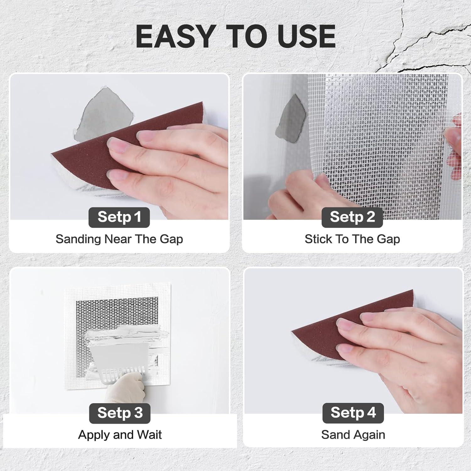 Kit de Parcheo de Pared Moller 19 Piezas Aluminio 2-8"