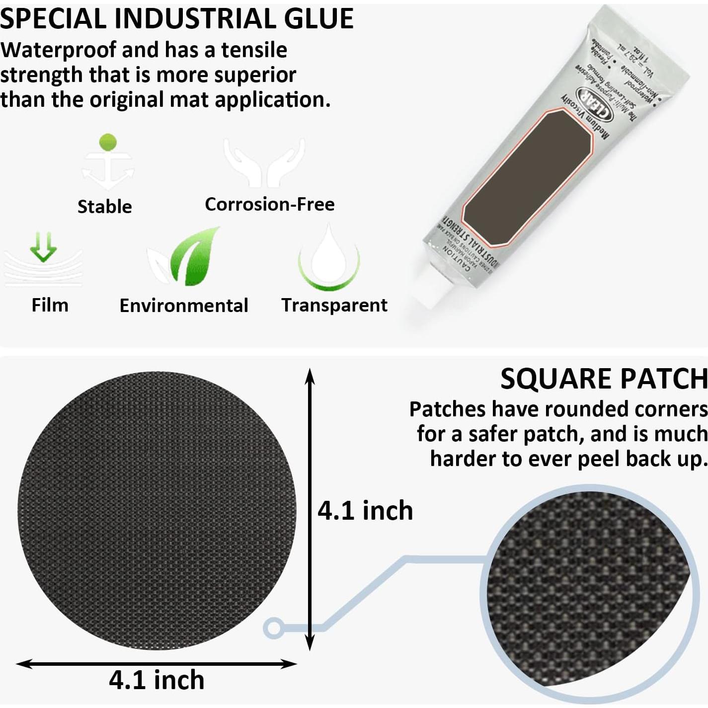 Kit de Parche Reparación Trampolín 4" Redondo ifeolo - 4 Piezas