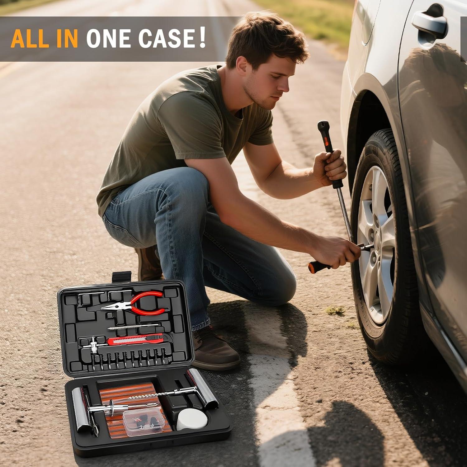 Kit de Reparación de Neumáticos ORCISH 70 Piezas Profesional