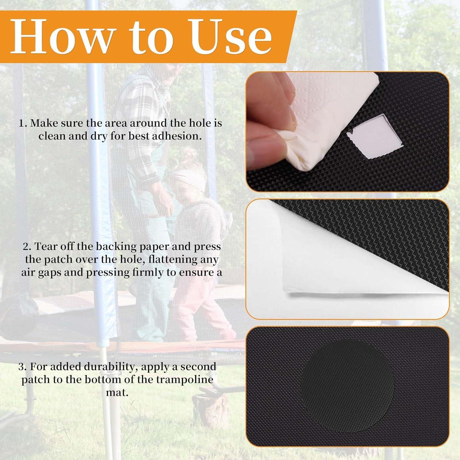 Kit de Reparación de Trampolín Lyreh 6 Piezas 10x10cm