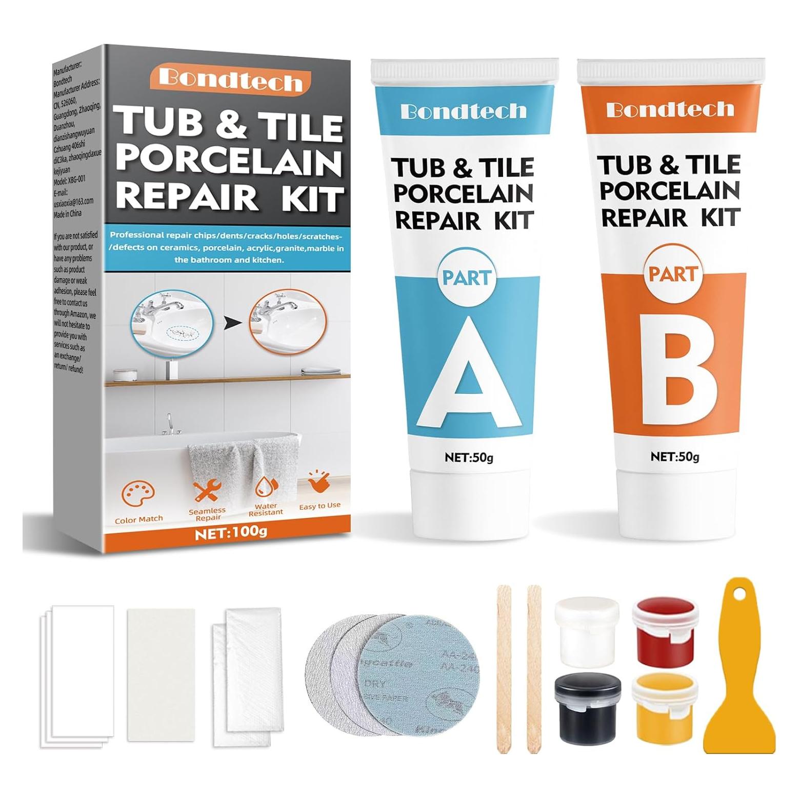 Kit de Reparación de Porcelana Bondtech - 50g x 2, 15.5x6.5cm