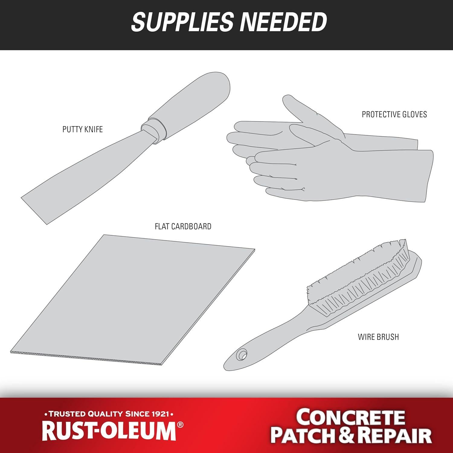 Parche y Reparación de Concreto Rust-Oleum 301012 24 oz Gris