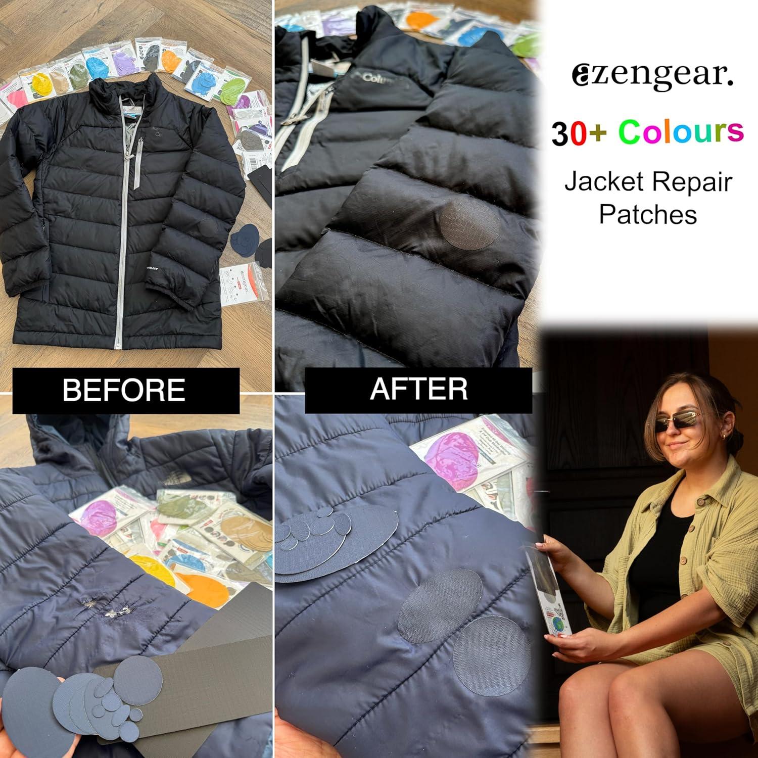 Parches de Reparación Autoadhesivos aZengear 11 Piezas Verde Oliva