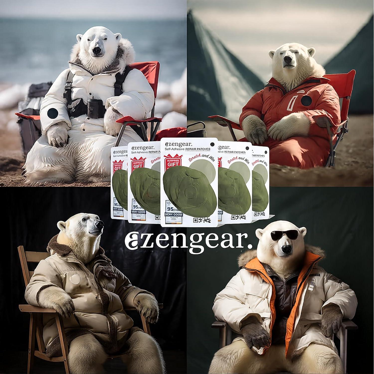 Parches de Reparación Autoadhesivos aZengear 11 Piezas Verde Oliva