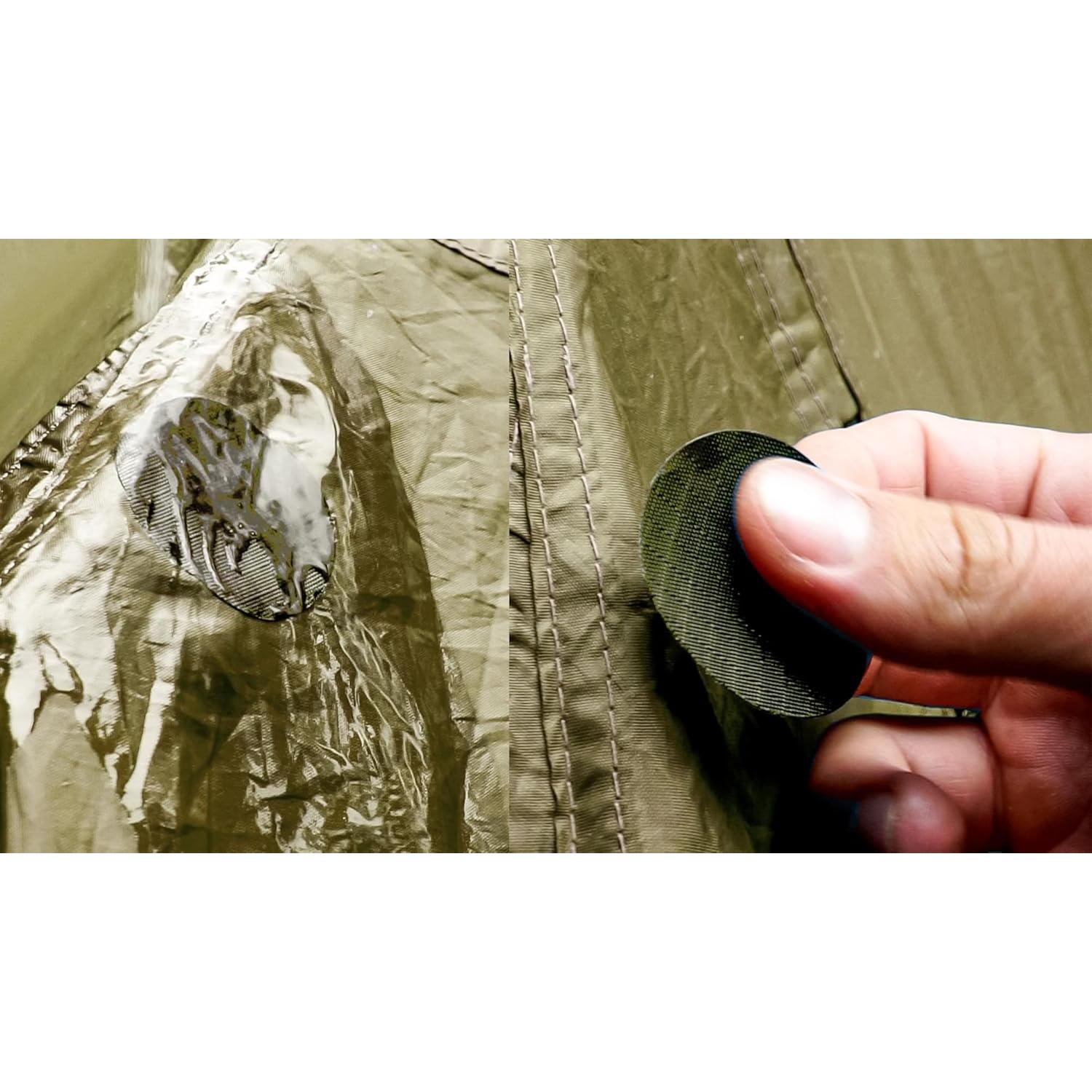 Parches de Reparación Autoadhesivos aZengear 11 Piezas Verde Oliva