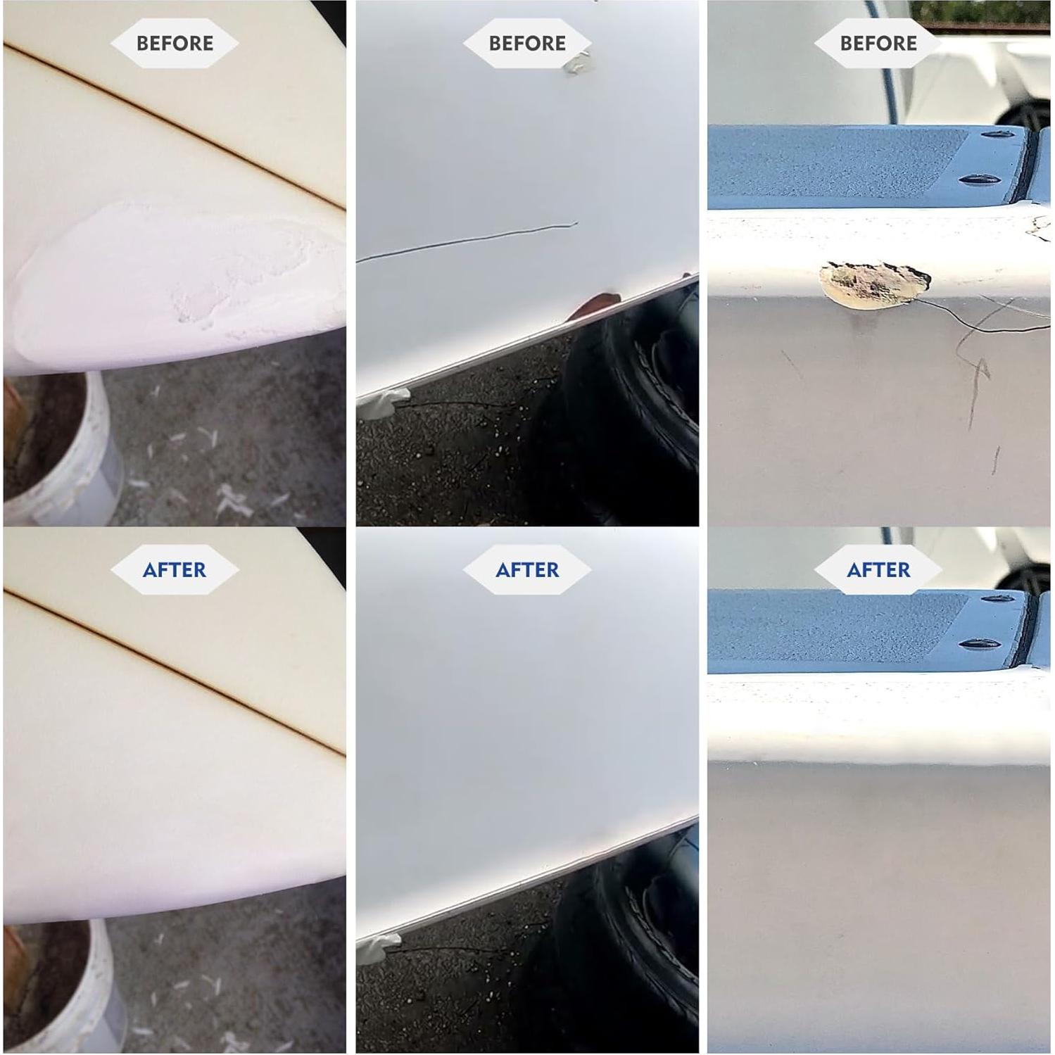 Kit de Reparación de Barcos YumCraft Y62 100g Fibra de Vidrio Blanco