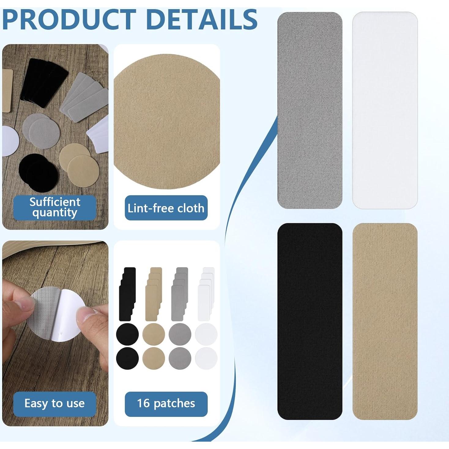 Kit de Parches para Zapatos 24 Pcs Franela Autoadhesivos