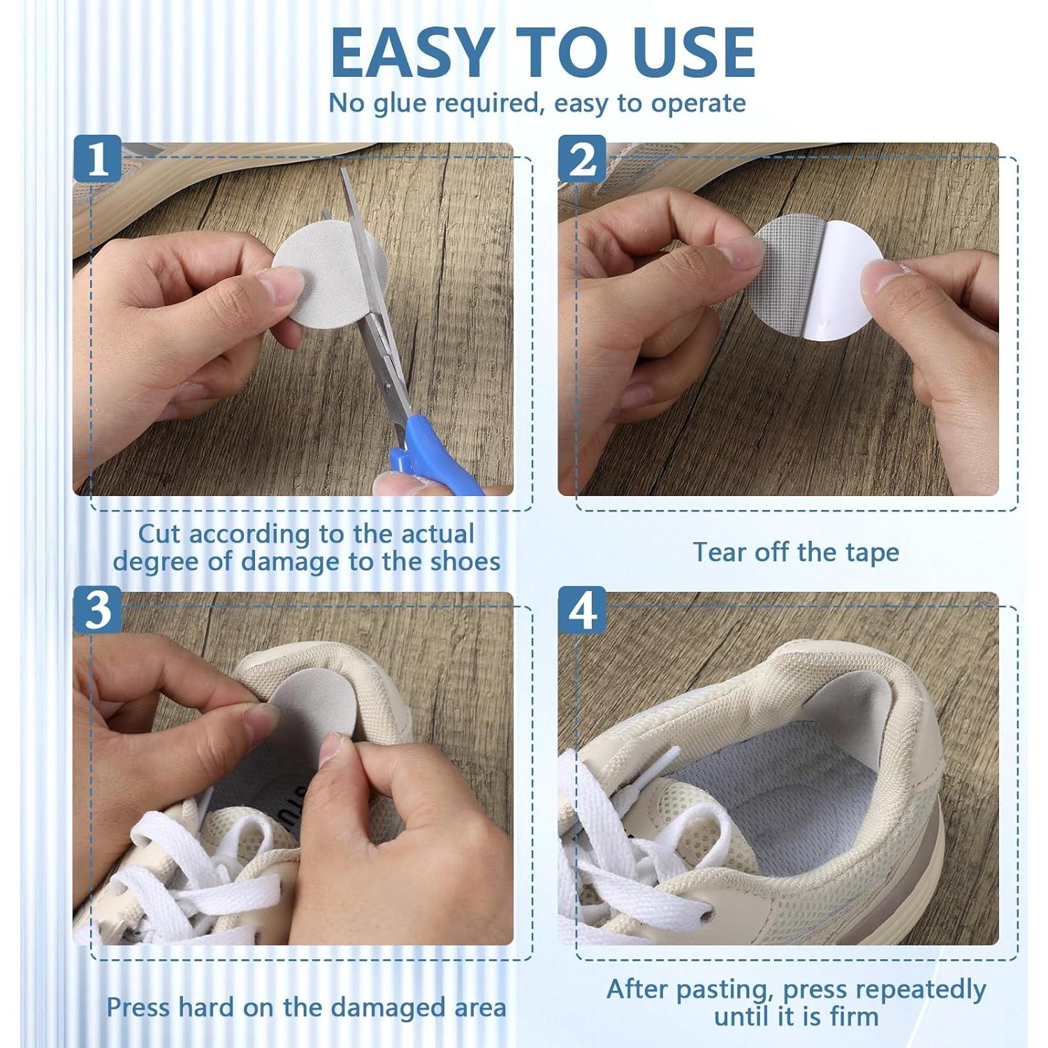 Kit de Parches para Zapatos 24 Pcs Franela Autoadhesivos