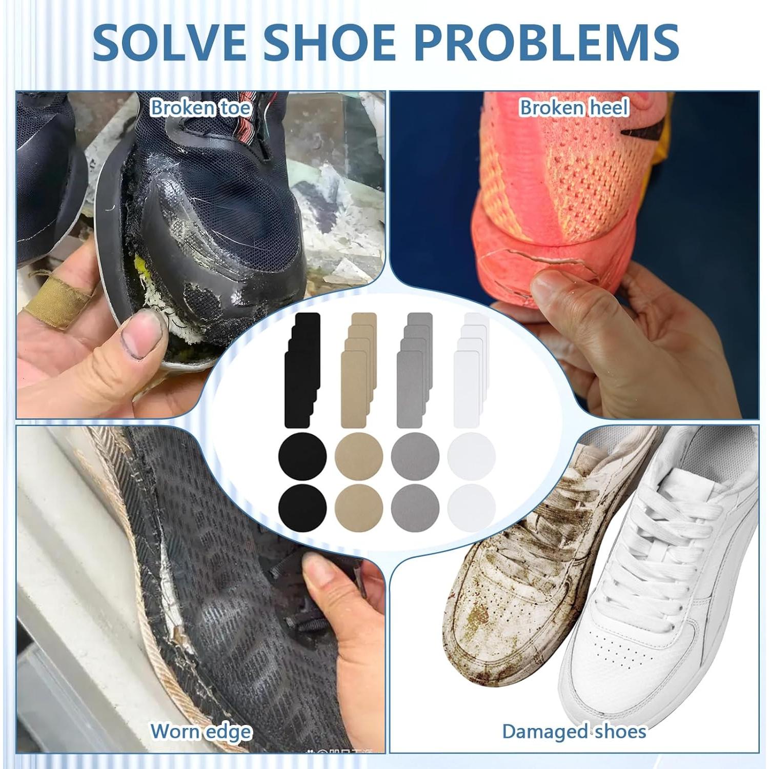 Kit de Parches para Zapatos 24 Pcs Franela Autoadhesivos