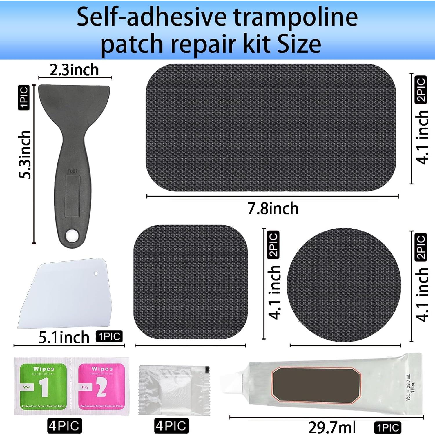 Kit de Reparación de Trampolín TIUSUTA - 6 Parches Autoadhesivos