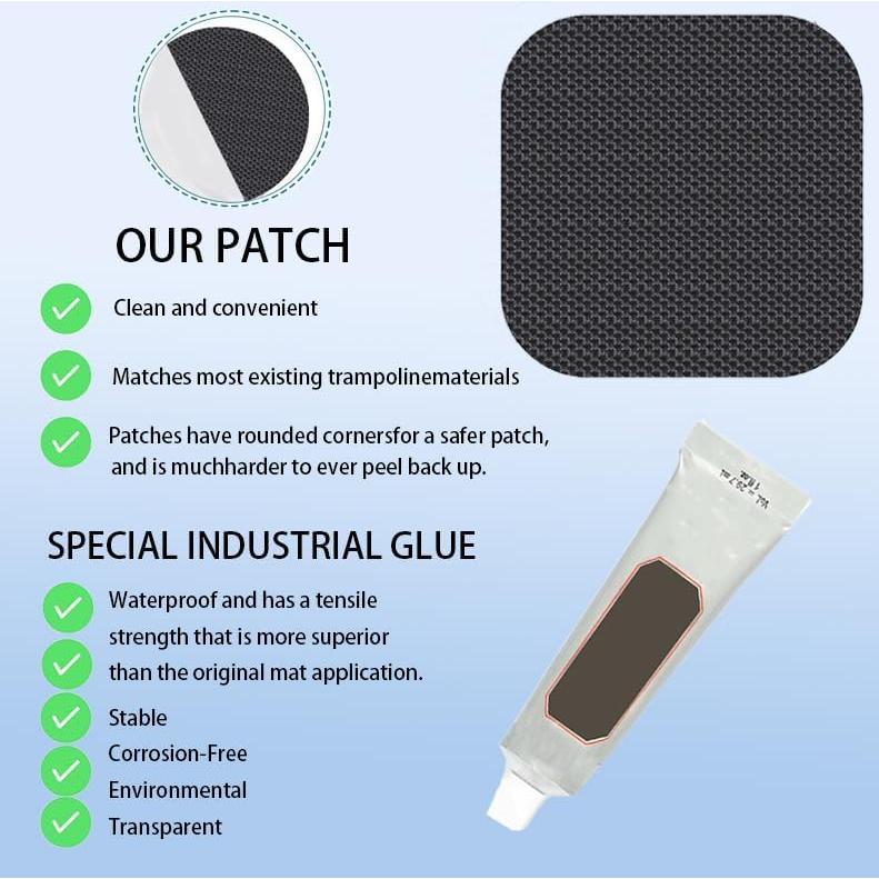 Kit de Reparación de Trampolín TIUSUTA - 6 Parches Autoadhesivos