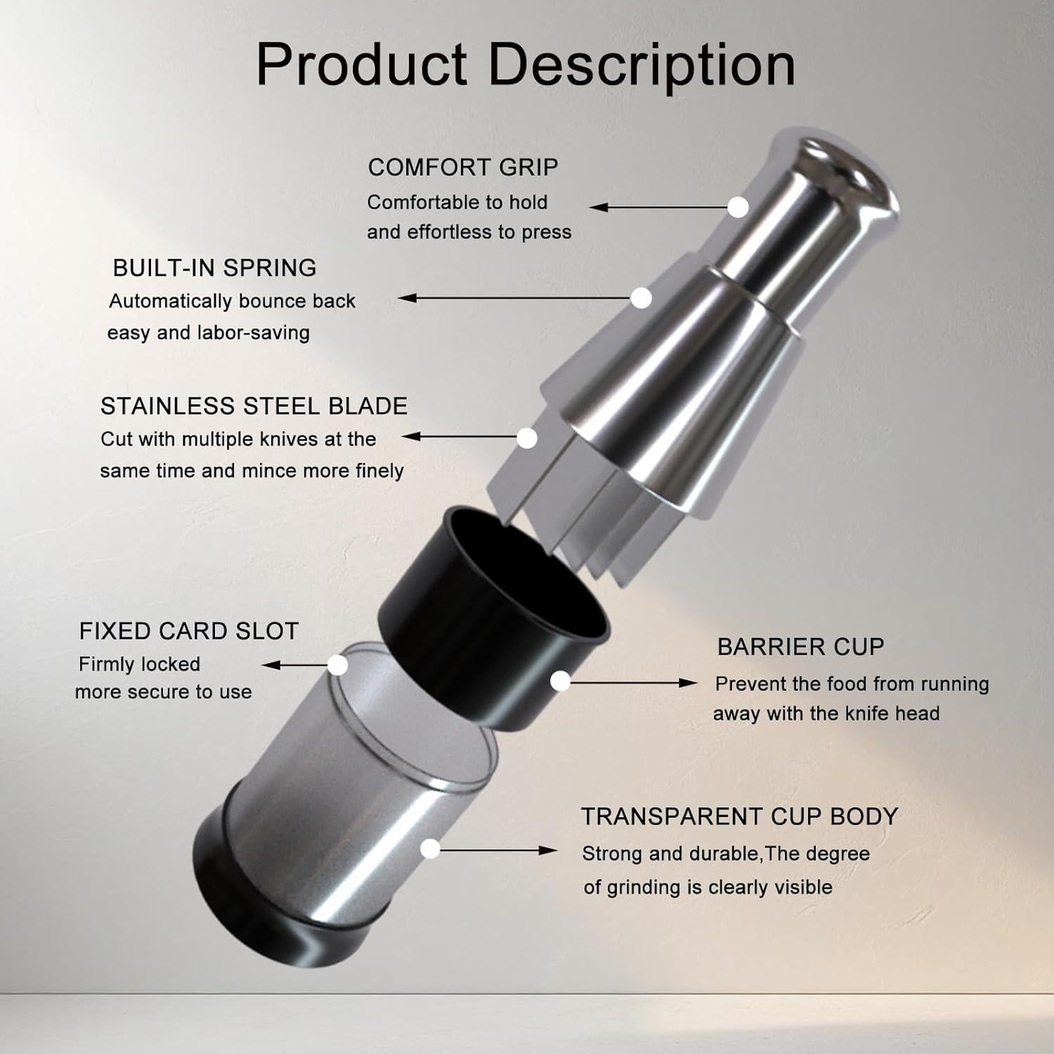 Picador Manual de Ajo GSDOXLE de Acero Inoxidable 2025