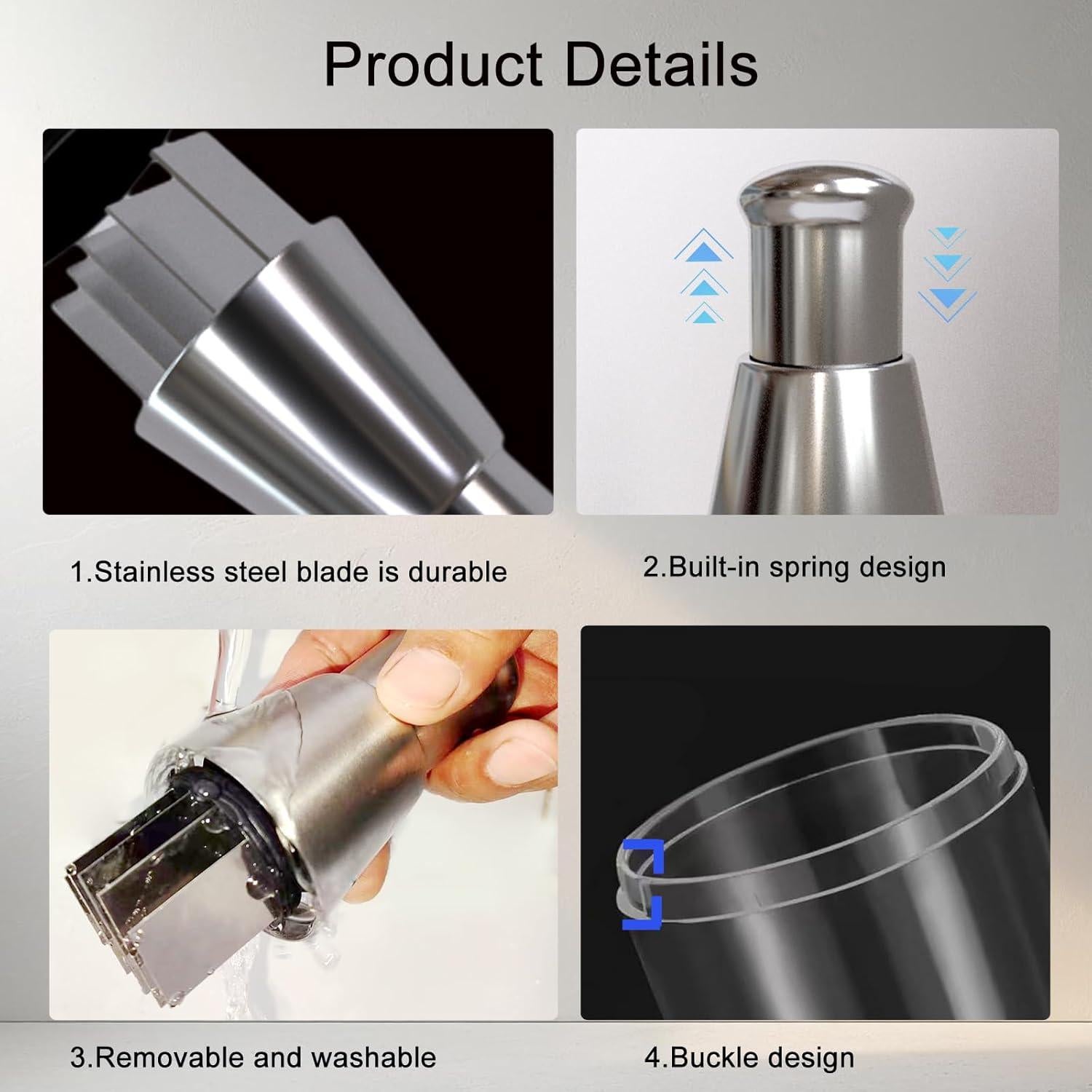 Picador Manual de Ajo GSDOXLE de Acero Inoxidable 2025